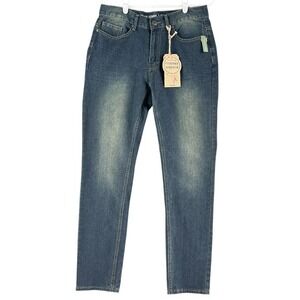 NWT Vintage Genes Men's Slim Fit Jeans Sz 28x30 Slim Leg Dark Blue Stretch Denim
